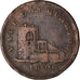 Moneta, Gibraltar, 2 Quartos, 1820, VF(20-25), Miedź, KM:Tn 9