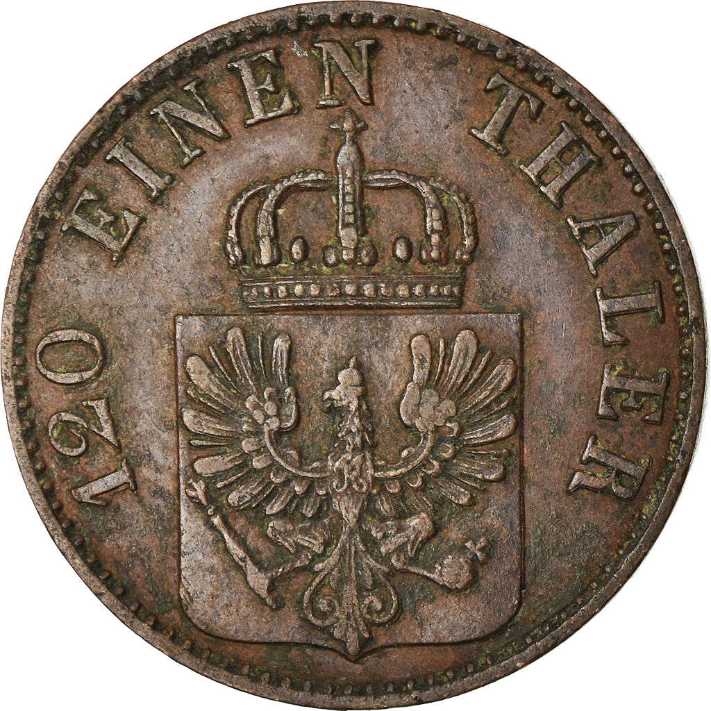 Moneta, Stati tedeschi, PRUSSIA, Friedrich Wilhelm IV, 3 Pfennig, 1854, BB