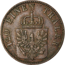 Moneta, Stati tedeschi, PRUSSIA, Friedrich Wilhelm IV, 3 Pfennig, 1854, BB