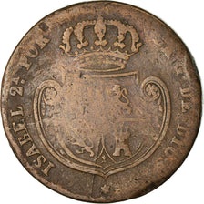 Moneta, Spagna, Isabel II, 1/5 Real, 1853, MB+, Rame, KM:601