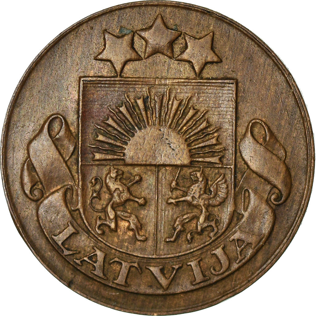 Münze, Latvia, Santims, 1928, SS+, Bronze, KM:1