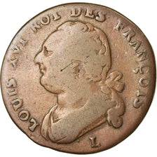 Monnaie, France, 12 deniers françois, 12 Deniers, 1793 - 4, Bayonne, TB