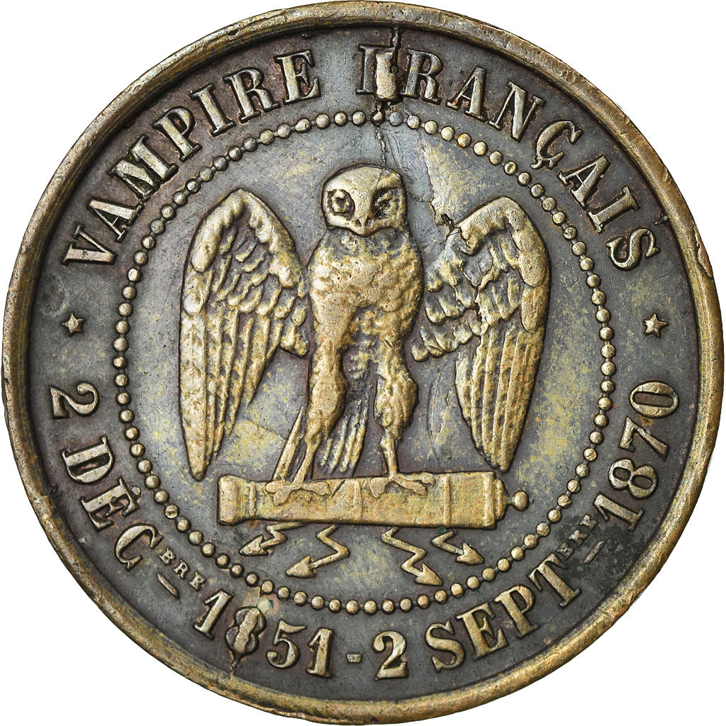Münze, Frankreich, 5 Centimes, 1870, Satirique, SS, Bronze