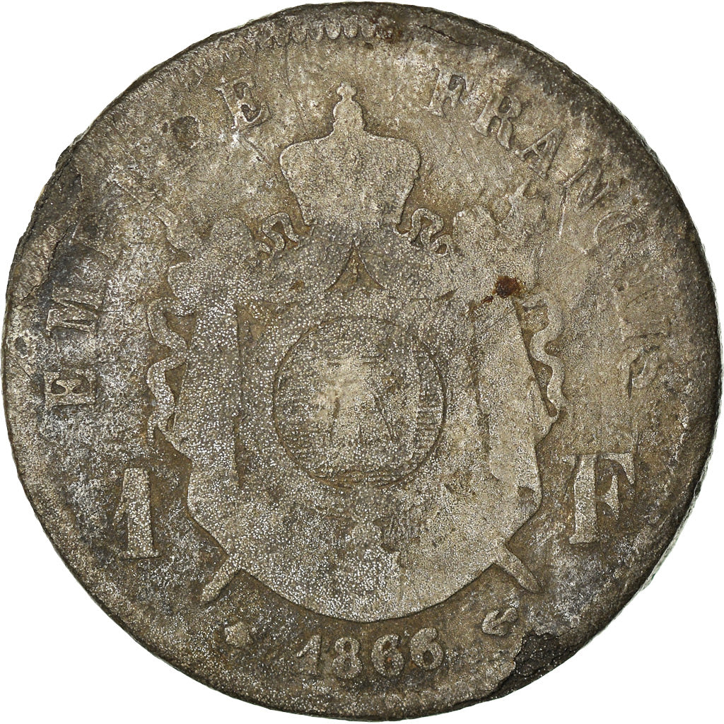 Münze, Frankreich, Napoleon III, Napoléon III, Franc, 1866, Paris