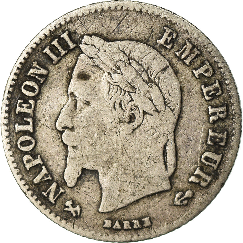 Moeda, França, Napoleon III, Napoléon III, 20 Centimes, 1866, Bordeaux