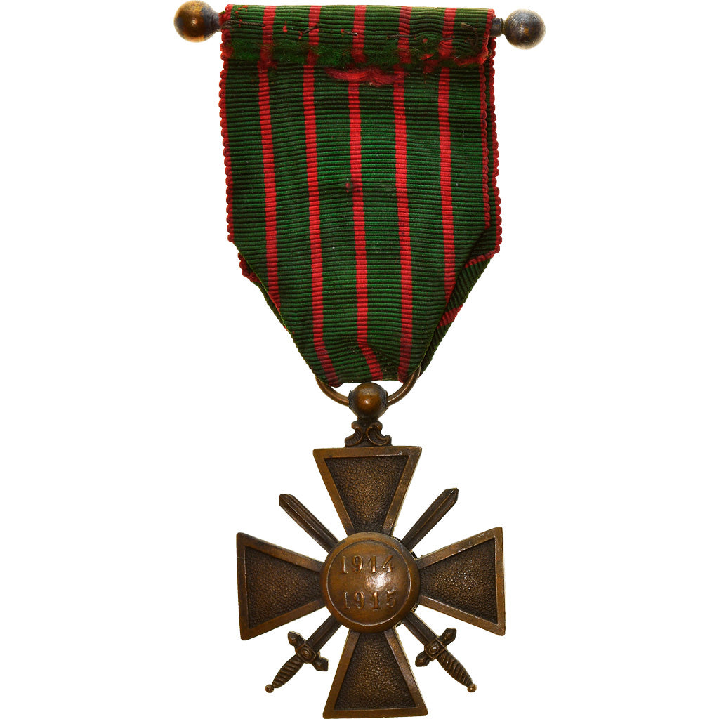 France, Croix de Guerre, 2 Citations, Médaille, 1914-1915, Excellent Quality
