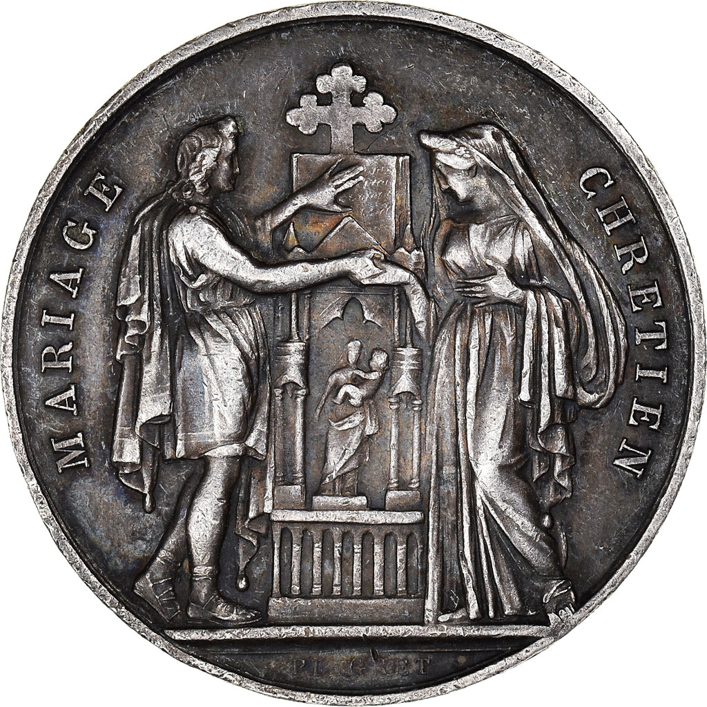France, Medal, Religion, Mariage Chrétien, Religions & beliefs, Pingret