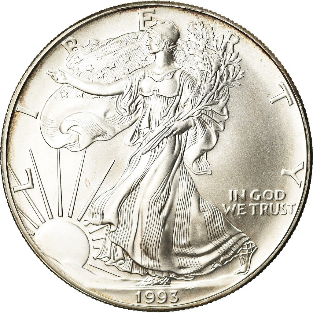Moneta, Stati Uniti, Dollar, 1993, U.S. Mint, Philadelphia, SPL+, Argento
