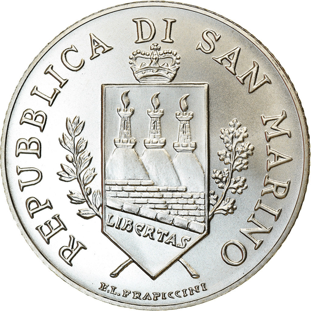 San Marino, 5 Euro, 2004, Bartolomeo Borghesi, SPL, Argent, KM:458