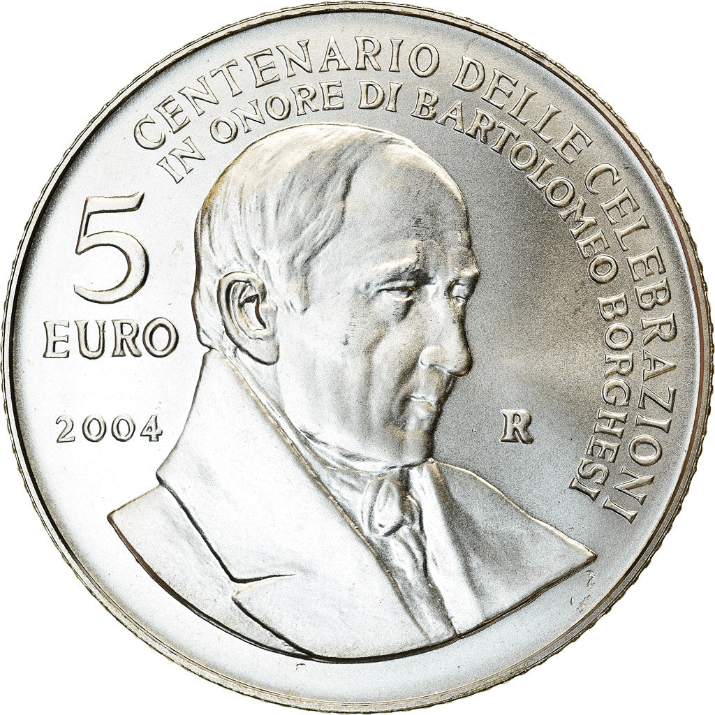 San Marino, 5 Euro, 2004, Bartolomeo Borghesi, SPL, Argent, KM:458