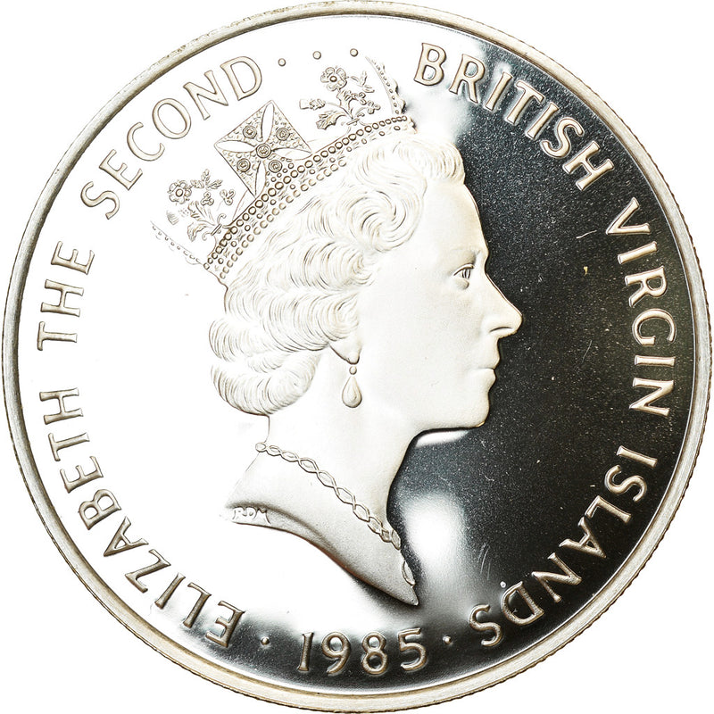 Coin BRITISH VIRGIN ISLANDS Elizabeth II 20 Dollars 1985 Franklin