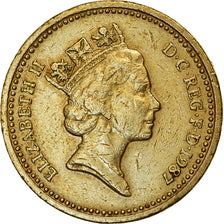 Monnaie, Grande-Bretagne, Elizabeth II, Pound, 1987, TTB, Nickel-brass, KM:975