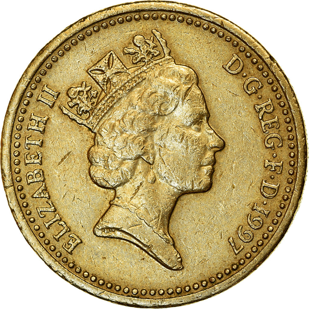 Monnaie, Grande-Bretagne, Elizabeth II, Pound, 1997, TTB, Nickel-brass, KM:975