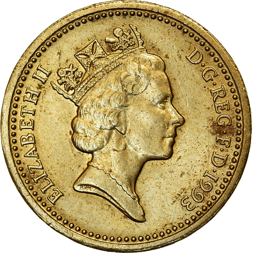 Monnaie, Grande-Bretagne, Elizabeth II, Pound, 1993, TTB+, Nickel-brass, KM:964