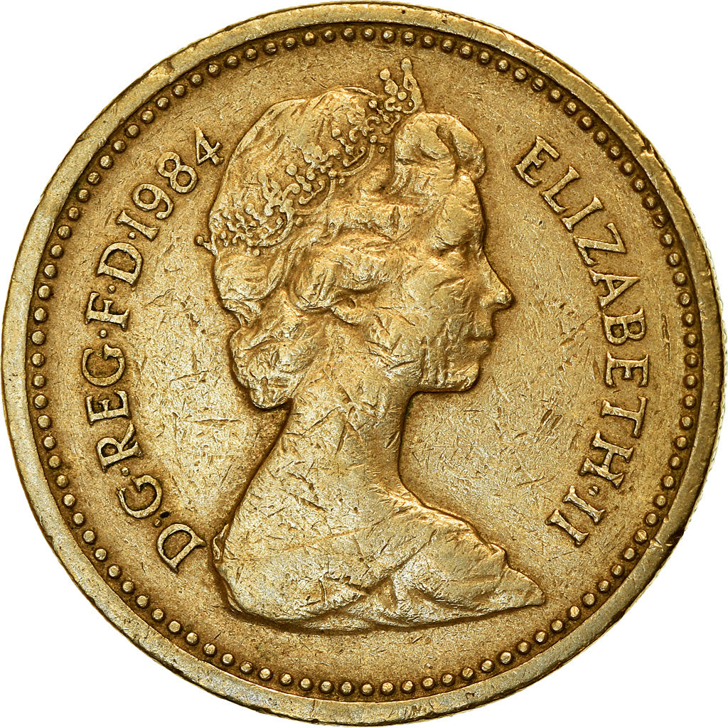 Monnaie, Grande-Bretagne, Elizabeth II, Pound, 1984, TTB, Nickel-brass, KM:934