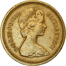Monnaie, Grande-Bretagne, Elizabeth II, Pound, 1984, TTB, Nickel-brass, KM:934
