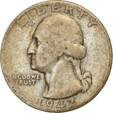 Monnaie, États-Unis, Washington Quarter, Quarter, 1942, U.S. Mint
