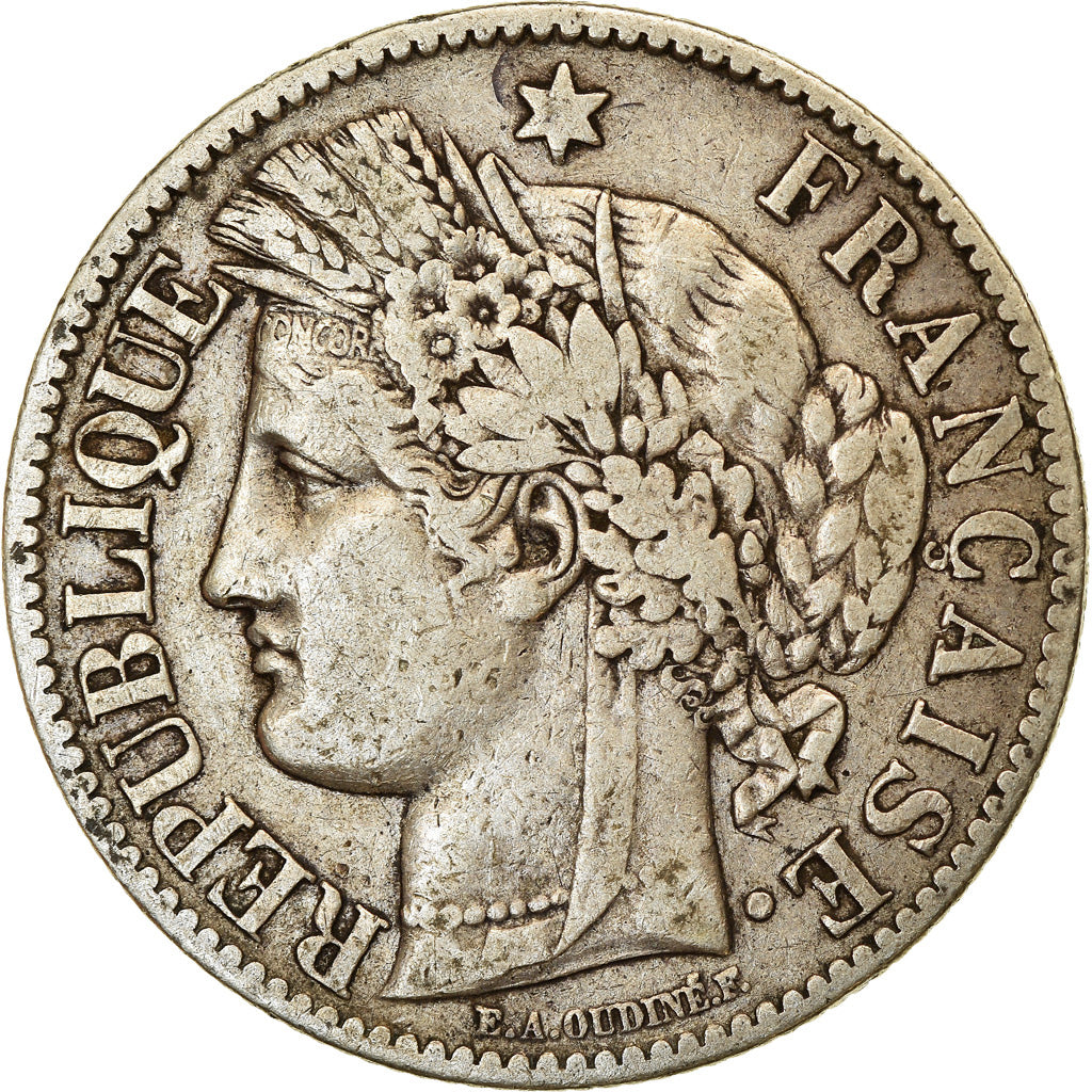 Moneta, Francja, Cérès, 2 Francs, 1887, Paris, VF(30-35), Srebro, KM:817.1