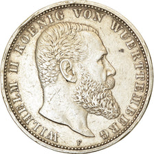 Coin, German States, WURTTEMBERG, Wilhelm II, 5 Mark, 1898, Freudenstadt