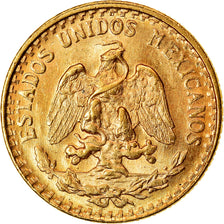 Moneta, Messico, 2 Pesos, 1945, Mexico City, SPL, Oro, KM:461