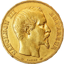 Moneda, Francia, Napoleon III, Napoléon III, 20 Francs, 1854, Paris, MBC+, Oro