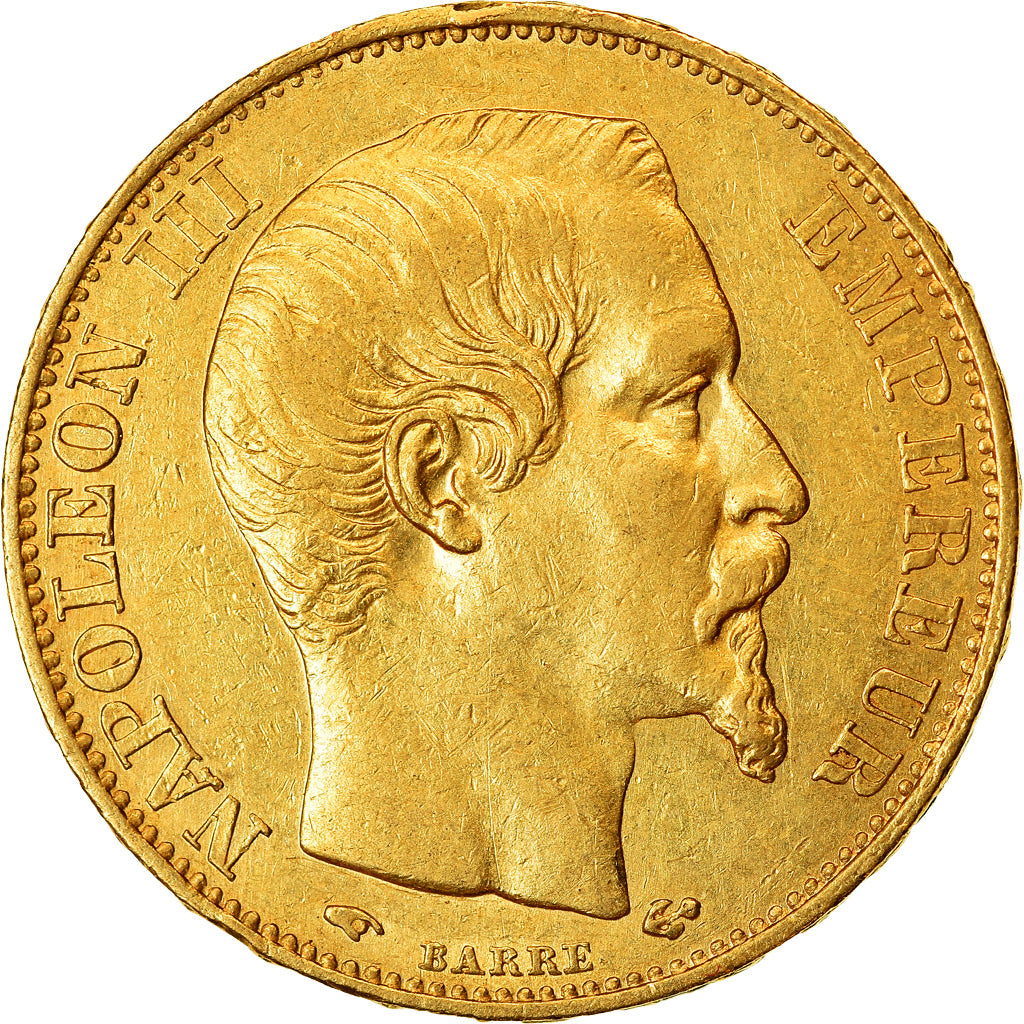 Moneda, Francia, Napoleon III, Napoléon III, 20 Francs, 1858, Paris, EBC, Oro