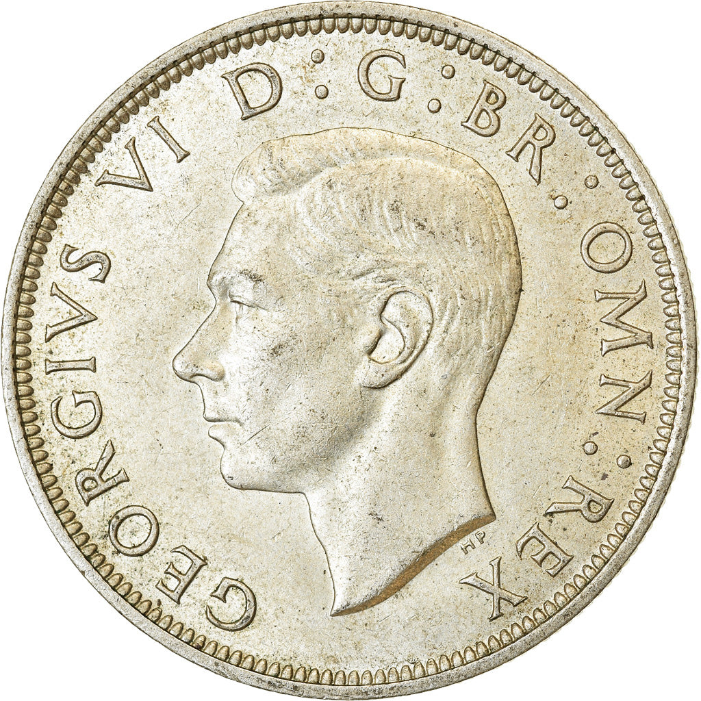 Moneta, Gran Bretagna, George VI, 1/2 Crown, 1944, BB+, Argento, KM:856