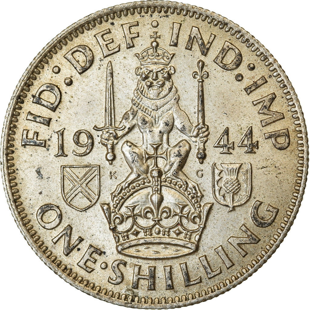 Monnaie, Grande-Bretagne, George VI, Shilling, 1944, TTB+, Argent, KM:854