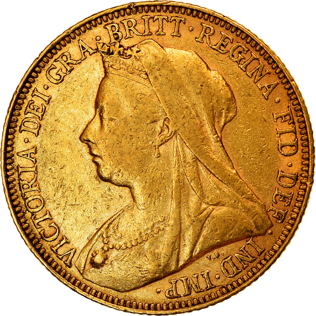Coin, Australia, Victoria, Sovereign, 1900, Sydney, EF(40-45), Gold, KM:13