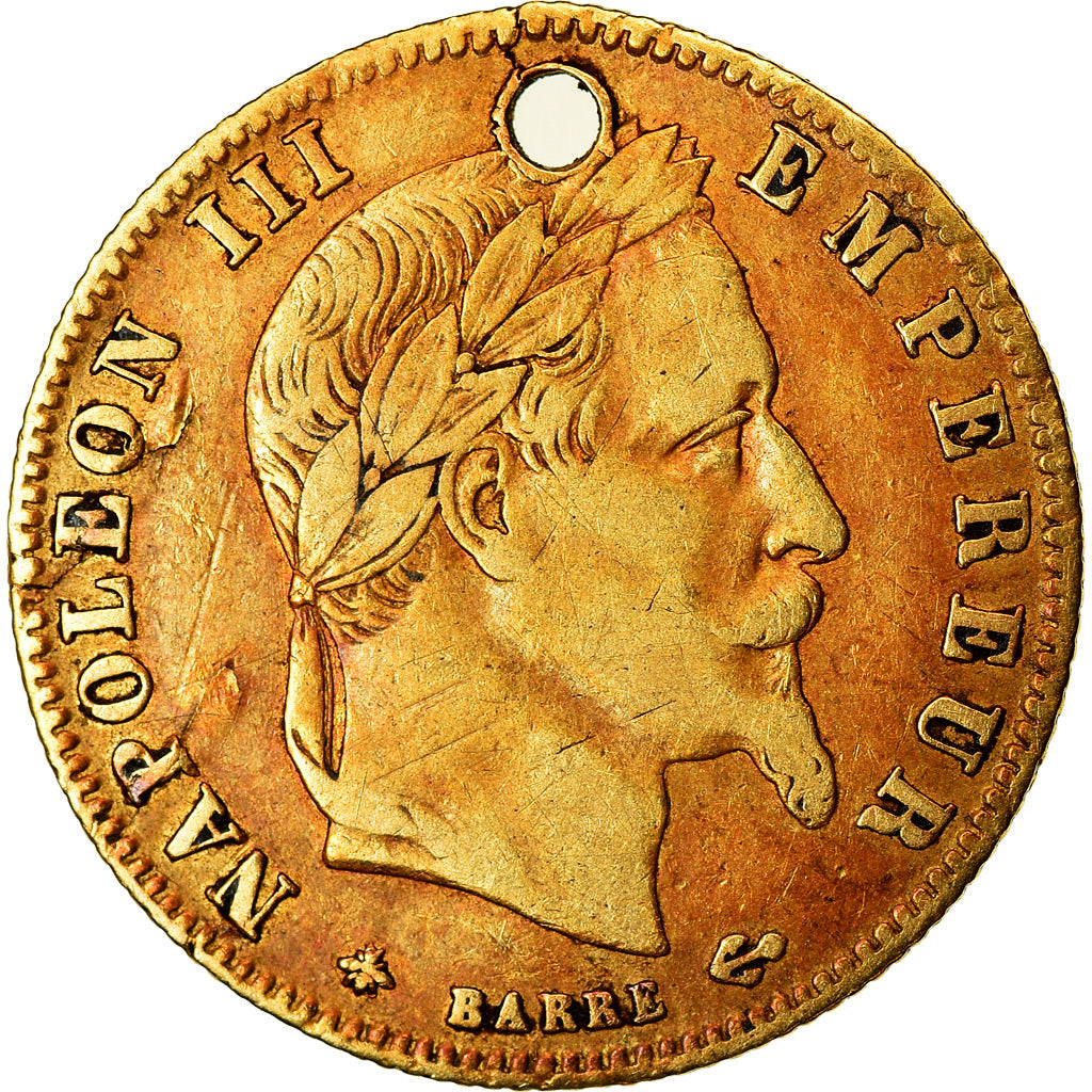 Moneta, Francja, Napoleon III, Napoléon III, 5 Francs, 1867, Paris, EF(40-45)