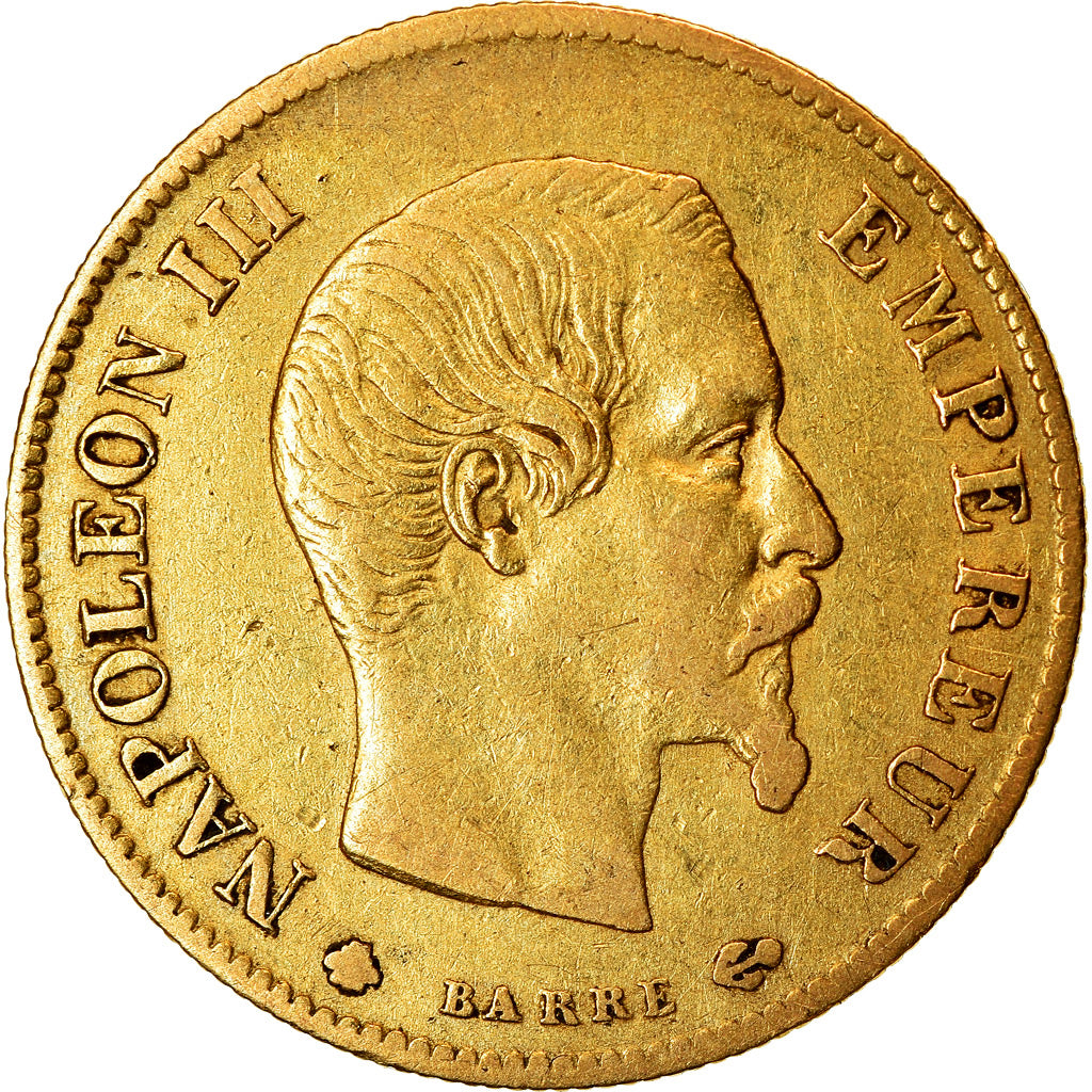 Moneda, Francia, Napoleon III, Napoléon III, 10 Francs, 1860, Strasbourg, MBC