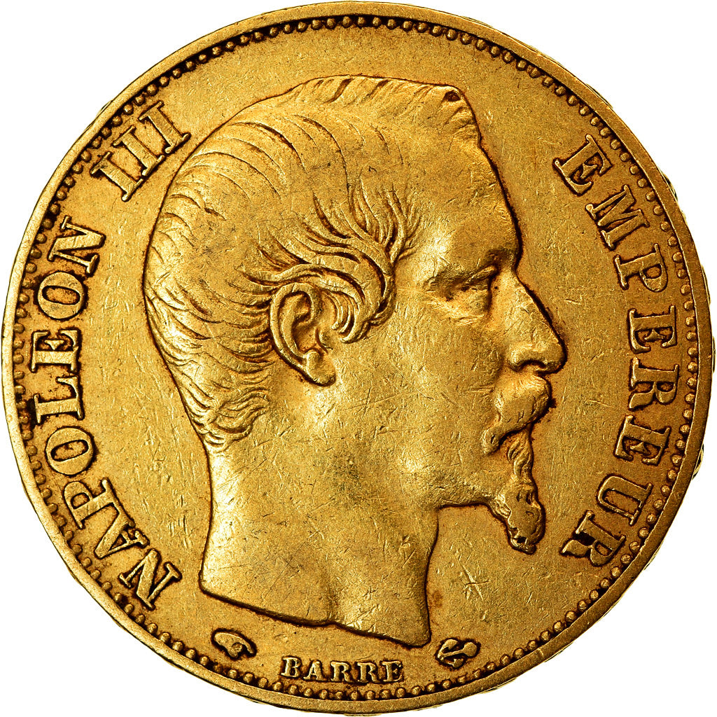 Moneta, Francja, Napoleon III, 20 Francs, 1857, Paris, EF(40-45), Złoto