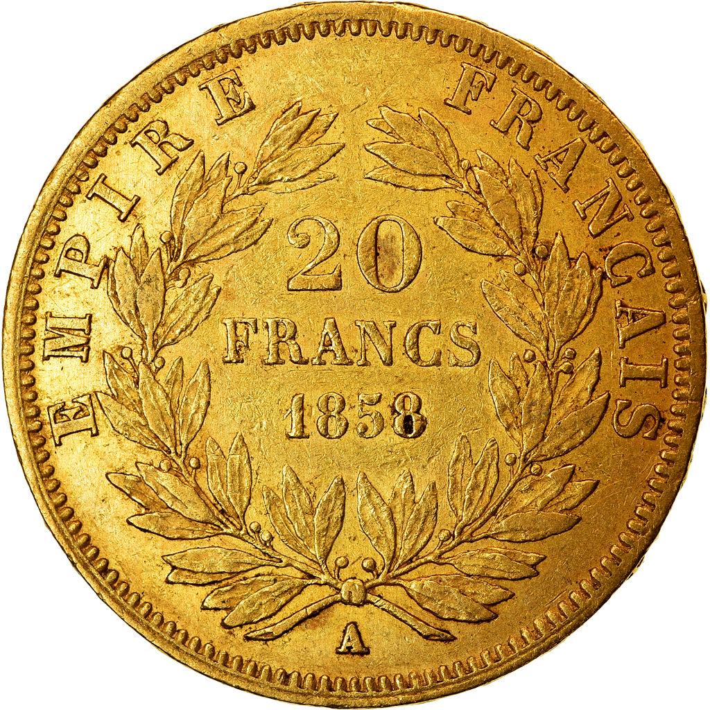 Monnaie, France, Napoleon III, Napoléon III, 20 Francs, 1858, Paris, TTB, Or