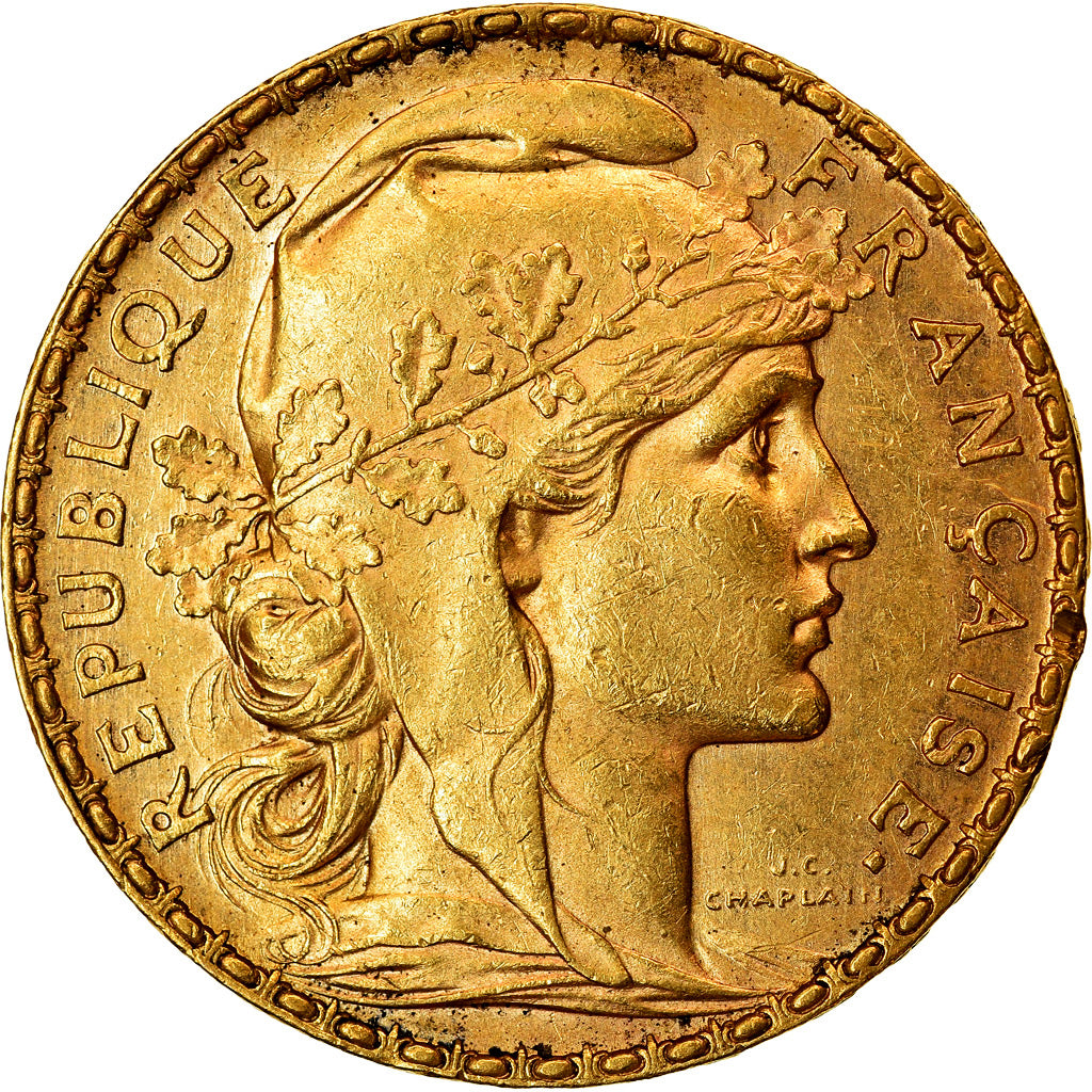 Munten, Frankrijk, Marianne, 20 Francs, 1905, Paris, ZF+, Goud, KM:847
