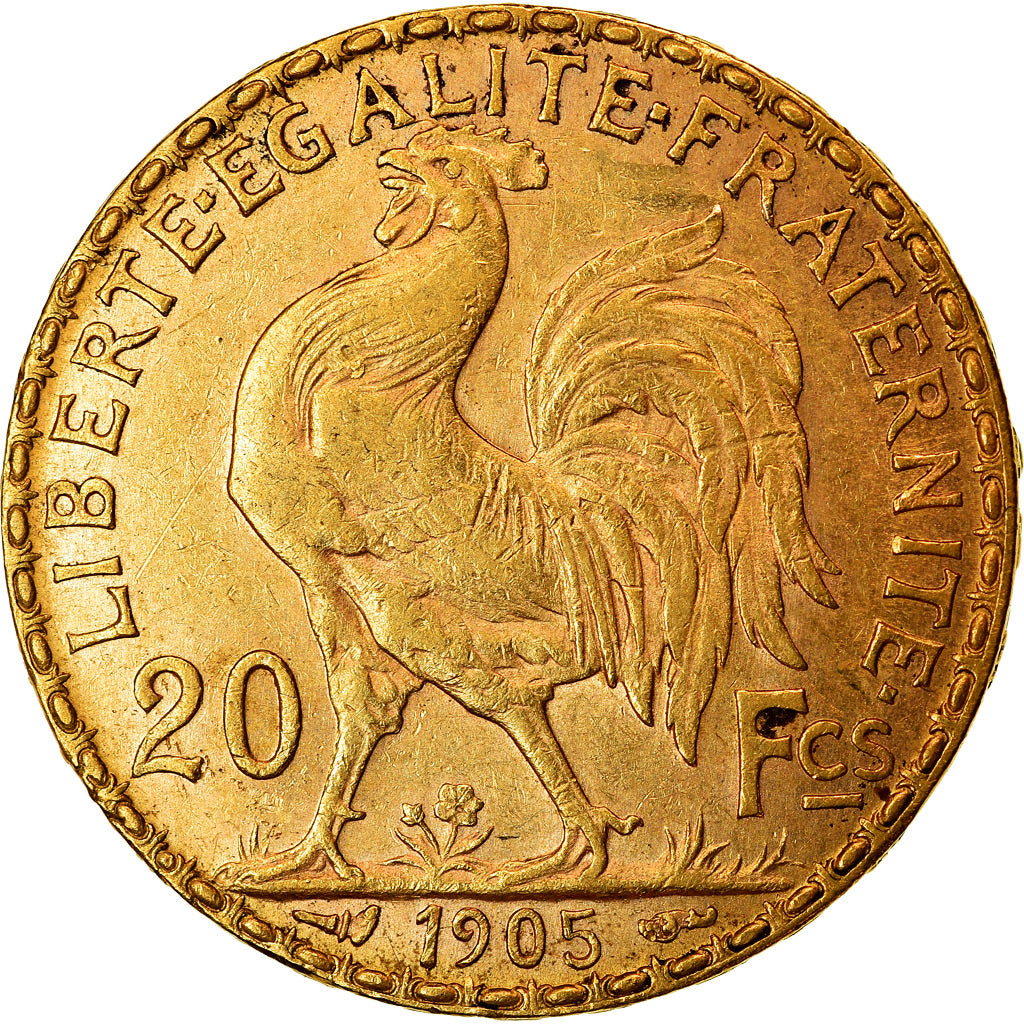 Munten, Frankrijk, Marianne, 20 Francs, 1905, Paris, ZF+, Goud, KM:847