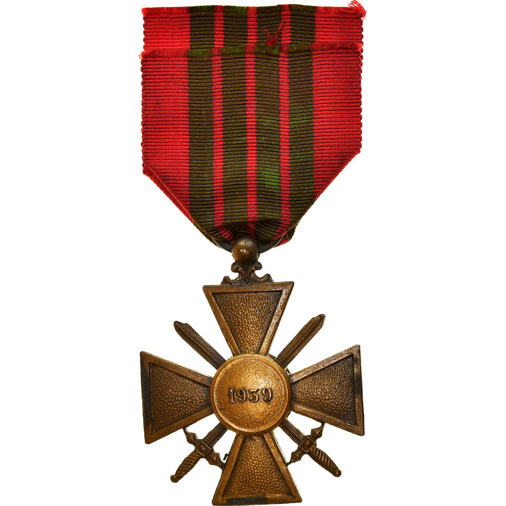 France, Croix de Guerre, Medal, 1939, Very Good Quality, Bronze, 37