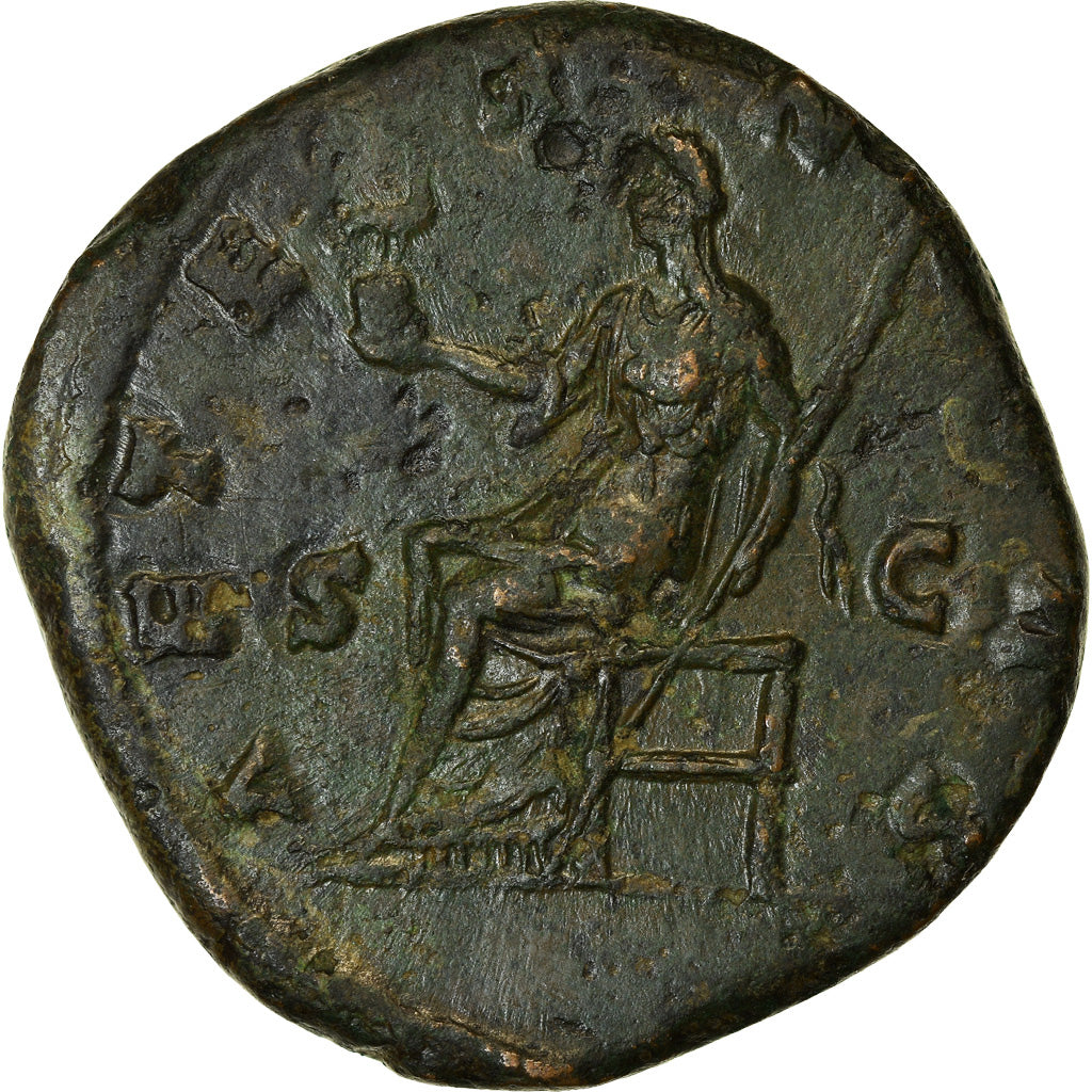 Moneta, Faustina II, Sesterzio, 175, Rome, BB, Rame, Cohen:8