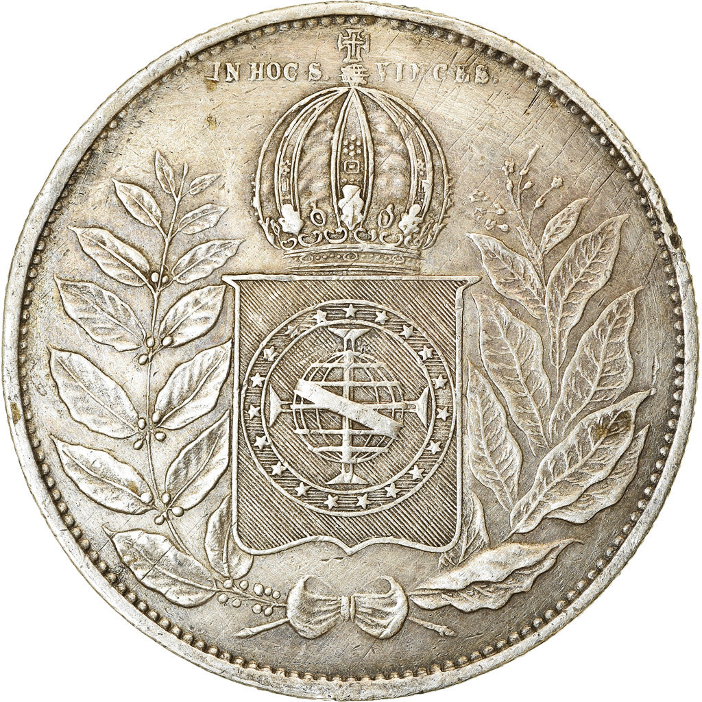 Münze, Brasilien, Pedro II, 2000 Reis, 1852, SS, Silber, KM:462