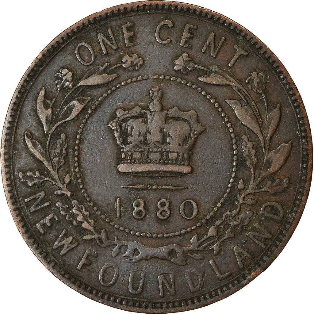 Münze, NEWFOUNDLAND, Large Cent, 1880, Royal Canadian Mint, S+, Bronze, KM:1