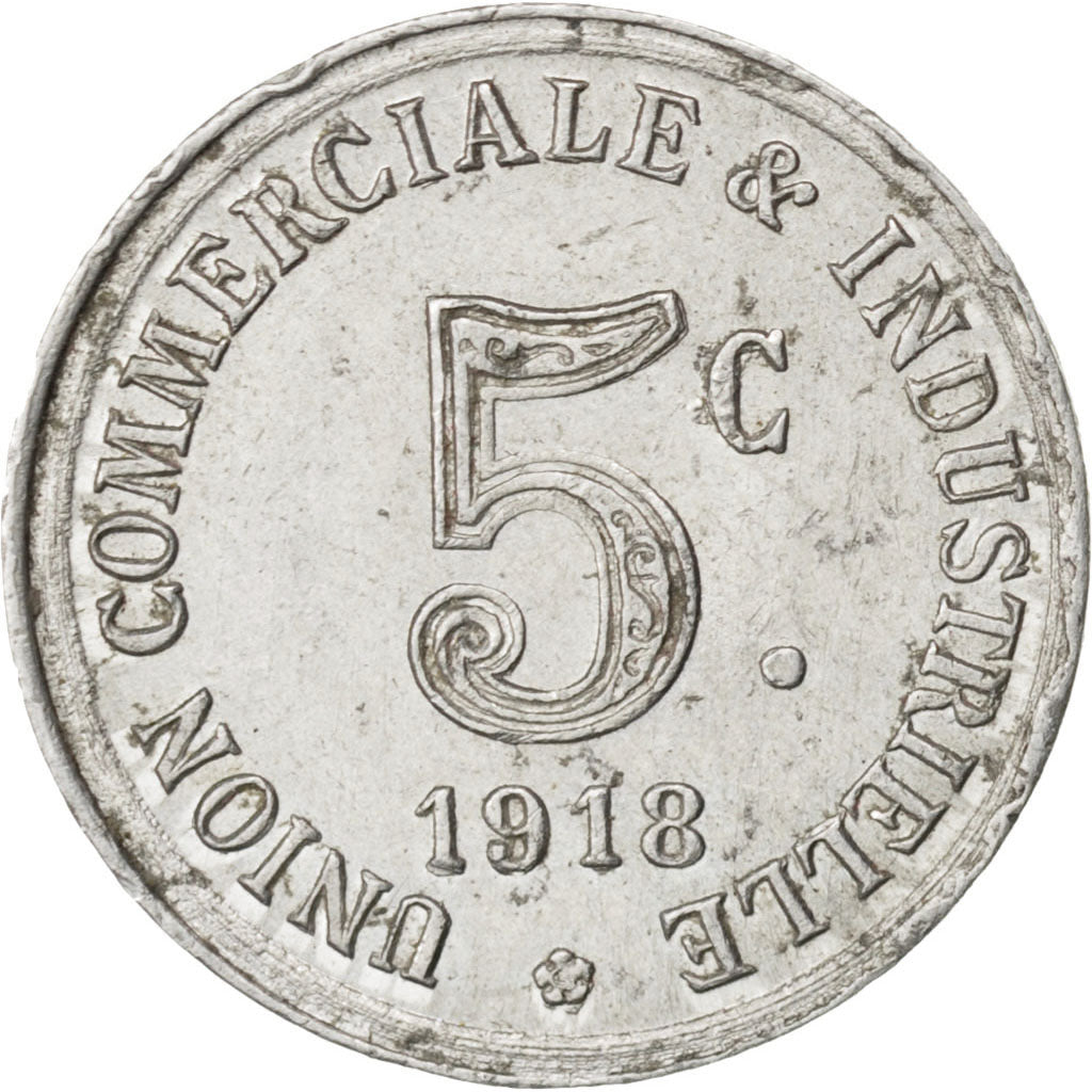France, 5 Centimes, 1918, EF(40-45), Aluminium, Elie #10.1, 0.81