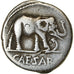Moneda, Julius Caesar, Denarius, Traveling Mint, MBC, Plata, Cohen:49