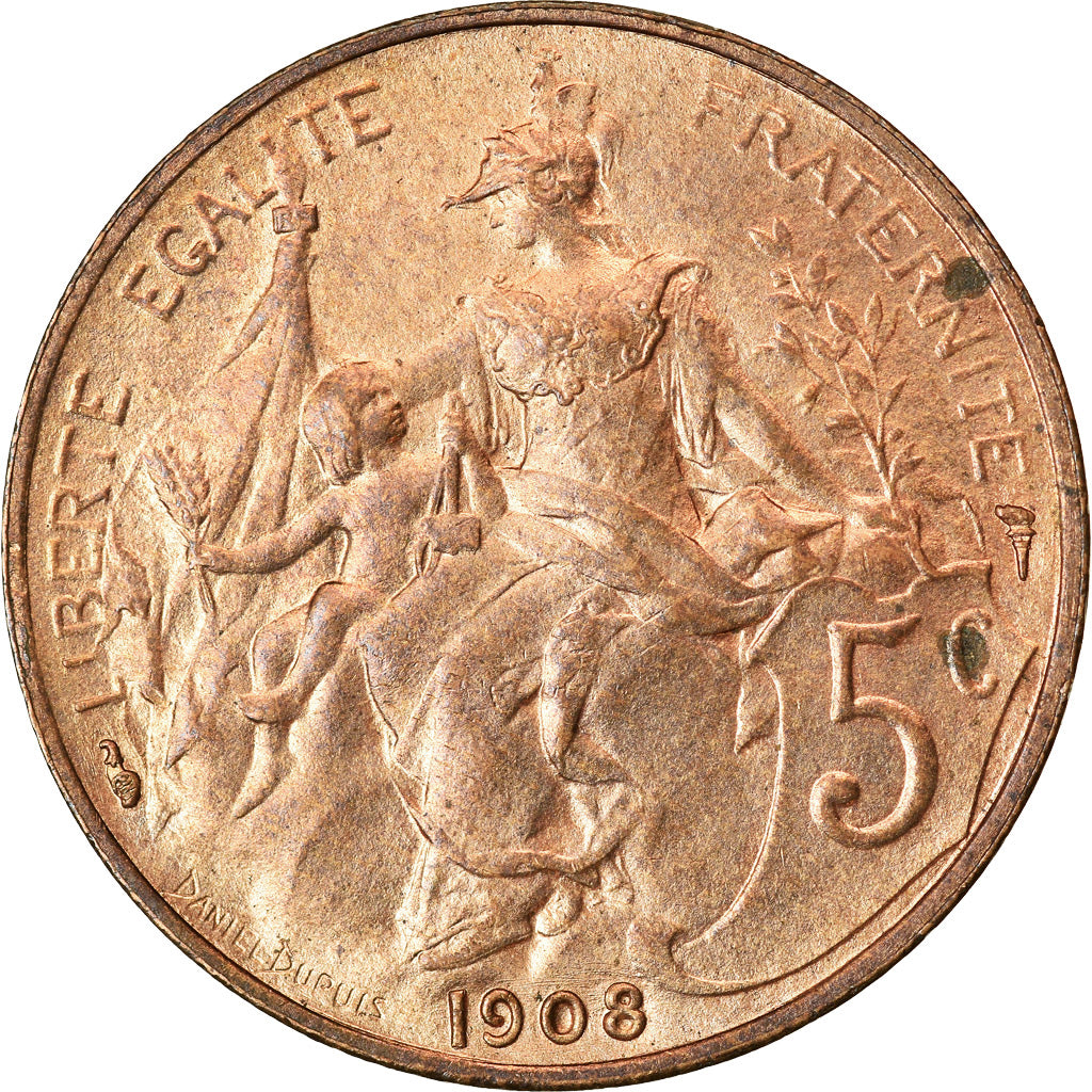 Munten, Frankrijk, Dupuis, 5 Centimes, 1906, Paris, PR+, Bronze, KM:842
