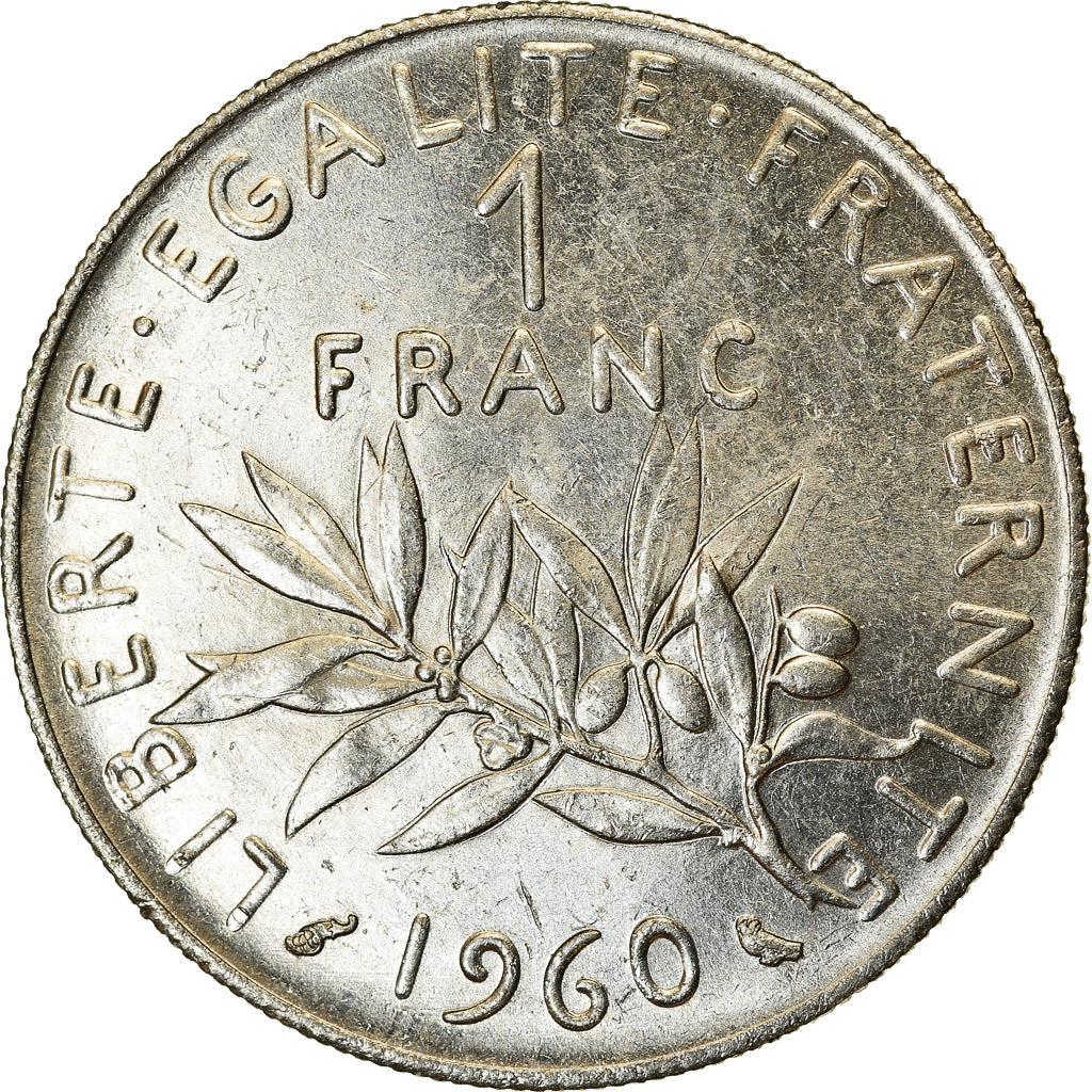 Munten, Frankrijk, Semeuse, Franc, 1960, Paris, large 0, PR, Nickel, KM:925.1