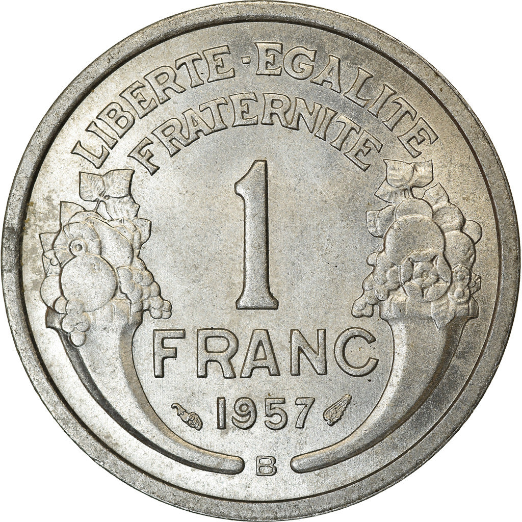 Moneta, Francia, Morlon, Franc, 1957, Beaumont - Le Roger, SPL, Alluminio