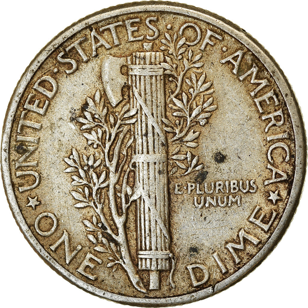 Coin, United States, Mercury Dime, Dime, 1945, U.S. Mint, Philadelphia