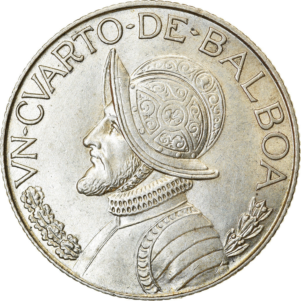 Moneta, Panama, 1/4 Balboa, 1962, SPL-, Argento, KM:11.2