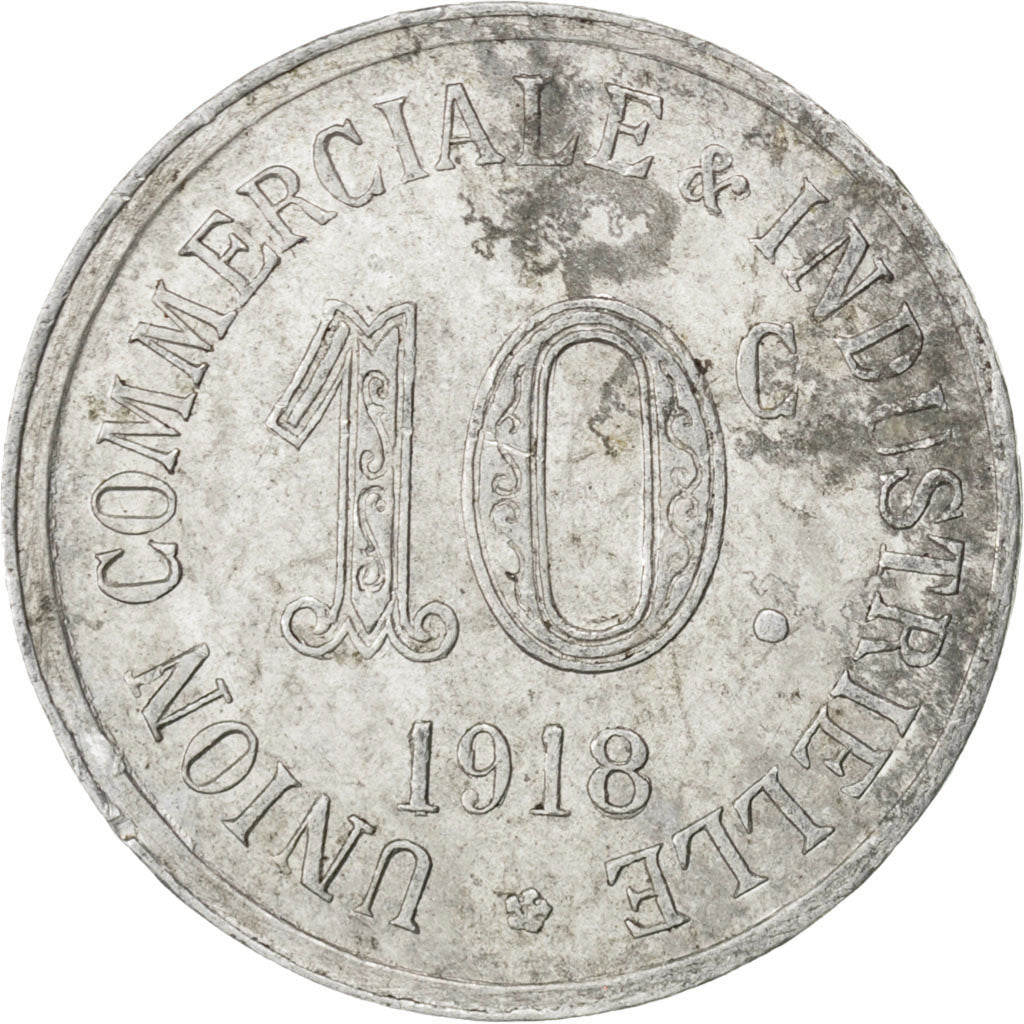 France, 10 Centimes, 1918, EF(40-45), Aluminium, Elie #10.2, 1.17