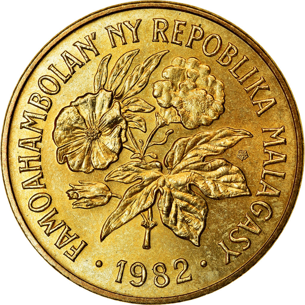 Monnaie, Madagascar, 20 Francs, 4 Ariary, 1982, Paris, SUP+, Aluminum-Bronze