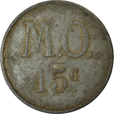 Moneta, Francia, Messageries de l'Ouest, Nantes, 15 Centimes, BB, Nickel plated