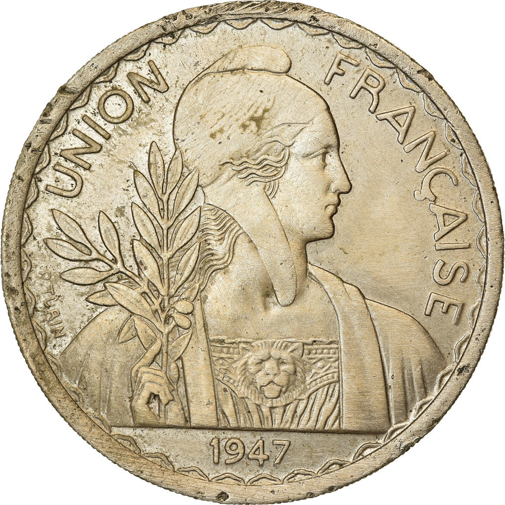 Moneda, INDOCHINA FRANCESA, Piastre, 1947, Paris, MBC+, Cobre - níquel, KM:32.2